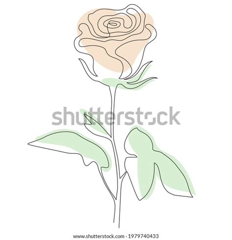 Rose Line Art Vector Illustration Abstract Stock Vector (Royalty Free) 1979740433 | Shutterstock