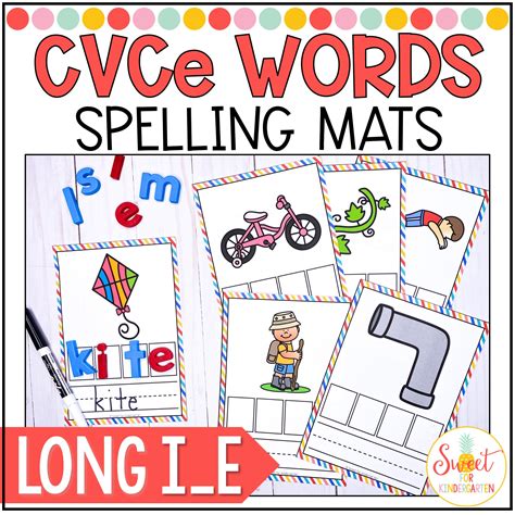 Cvce Word Building And Spelling Mats Long Vowel I E Activity Cards Sweet For Kindergarten