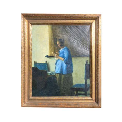 Fine Oil Reproduction Painting of Vermeer's Masterpiece the Woman in ...