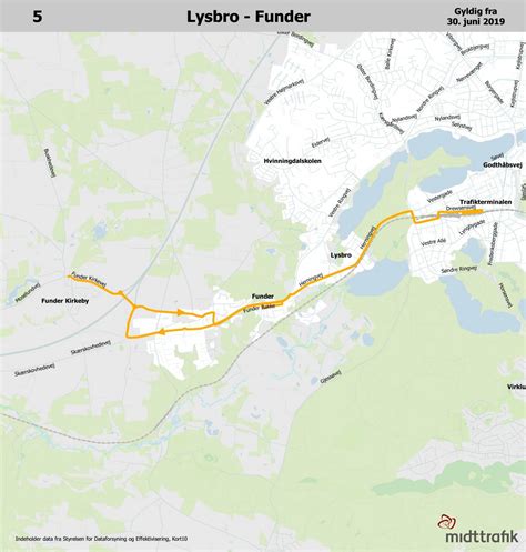 Rutekort Silkeborg Lysbro Funder Gyldig Midttrafik