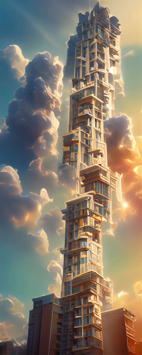 An Endless Tower Of Apartments Reaching Into The Sky Midjourney