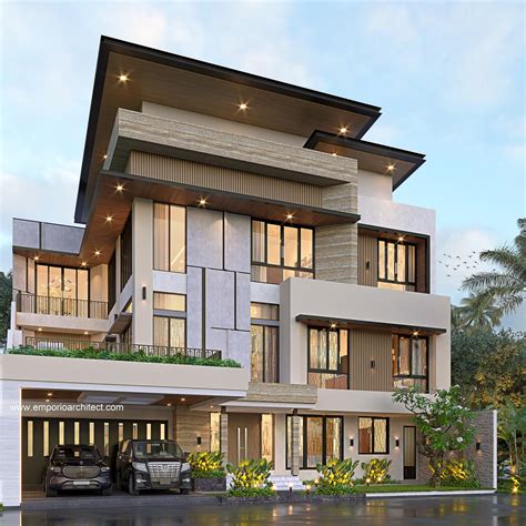 Desain Rumah Modern 3 Lantai Ibu Ivana di Solo