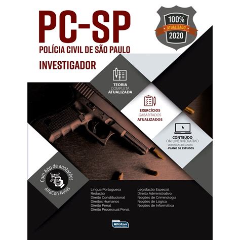 Livro Investigador De Pol Cia Civil De S O Paulo Pc Sp Submarino