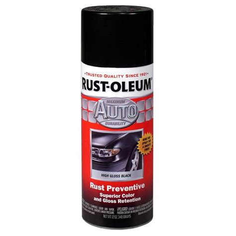 Shop Rust Oleum Automotive Black Rust Resistant Enamel Spray Paint