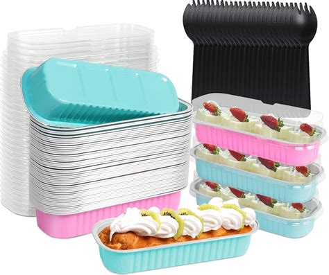 Amazon Di Qiu Ren Pack Disposable Mini Loaf Pan With Lid And