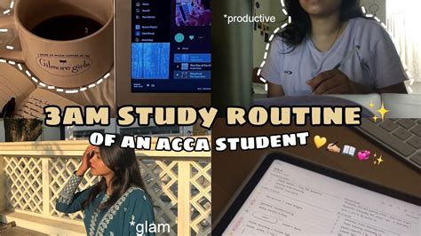 Study Vlog 3am Productive Study Day Get Ready With Me Acca Student