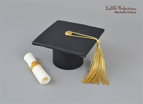 Graduation Cap And Diploma Cake Topper Edible Perfections