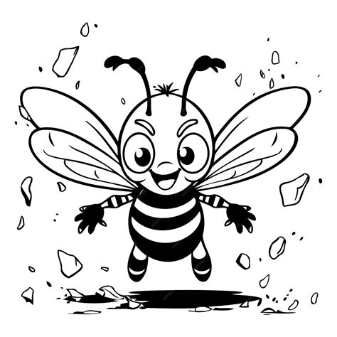 Premium Vector Cute Bee Cartoon Character Vector Illustration