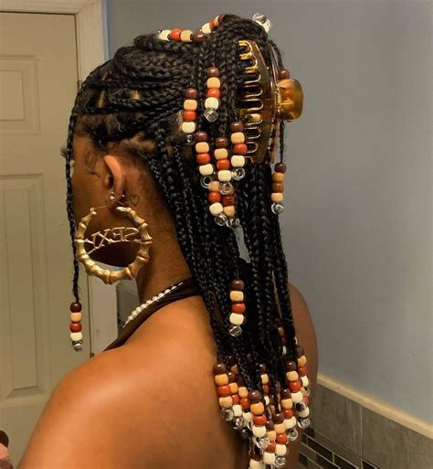 Mini Braids With Beads Minibraids Naturalhair Natural Hair Styles Hair Styles Protective