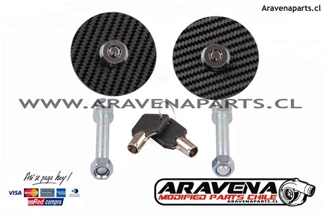 Seguro de Capó con llave Carbono Universal Epman Racing Aravena Parts