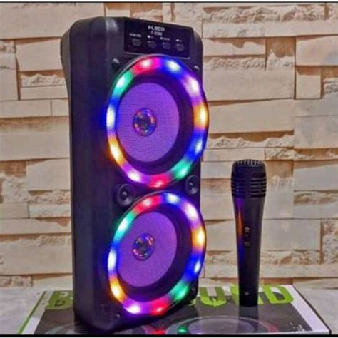 Jual Speaker Bluetooth Karaoke Fleco F Free Mic Salon Aktif