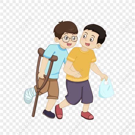 People Helping Others In Need Cartoon