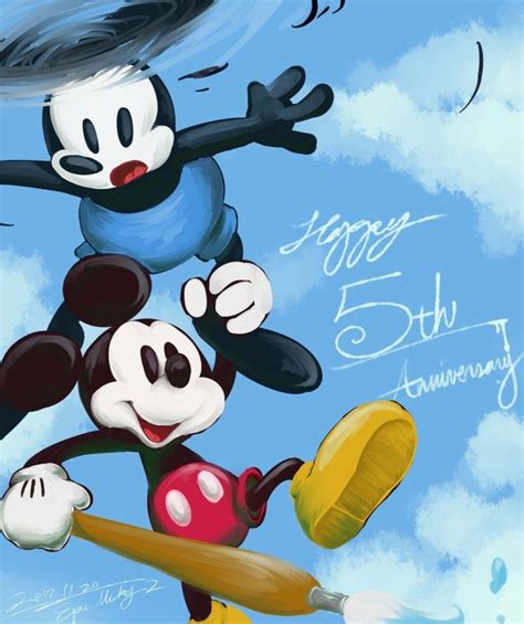 Mickey and Oswald | Mickey mouse art, Epic mickey, Oswald the lucky rabbit