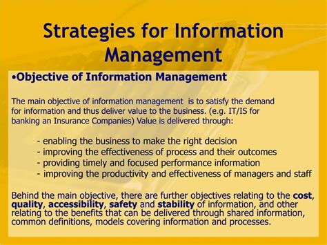 Ppt Strategies For Information Management Powerpoint Presentation