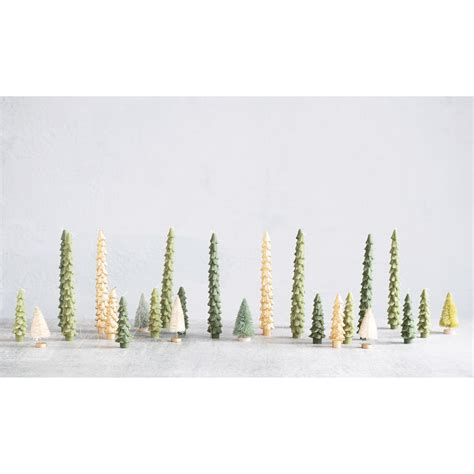 Unscented Tree Shaped Taper Candles Set Of 2