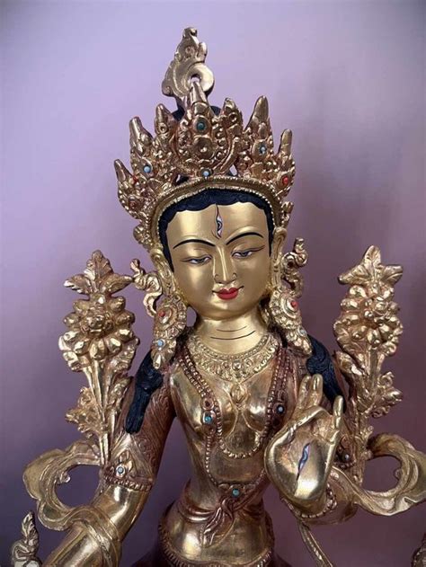 Vergoldete Weiße Tara Buddha Figur 33cm Bronze Kaufen auf Ricardo