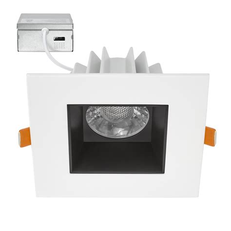 Maxxima 4 In Slim Square Recessed Anti Glare LED Downlight White Trim