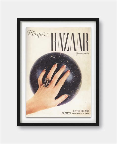 January 1937 Harper's Bazaar Cover Print - The Curious Desk