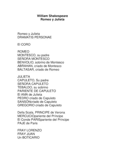 PDF William Shakespeare Romeo Y Julieta Title Microsoft Word