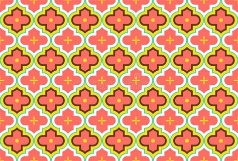 Moroccan Quatrefoil Seamless Pattern Mosaic Ogee Vector Stock Vector