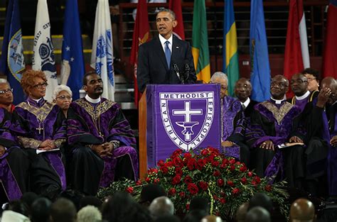 President Obama Sings Amazing Grace At Funeral For Charleston