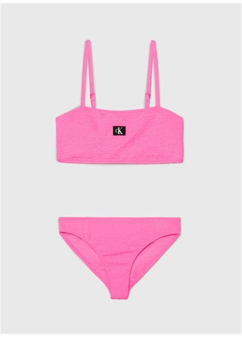 Calvin Klein Pembe K Z Ocuk Bikini Tak M Ky Ky Toz Boyner