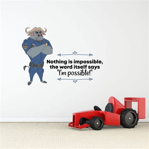 Possible Chief Bogo Zootopia Quote Cartoon Quotes Decors Wall Sticker