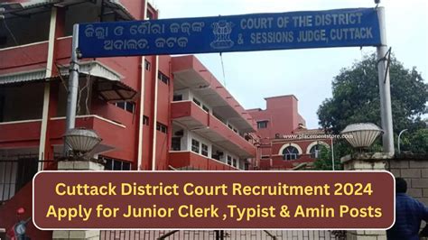 Cuttack District Court Recruitment 2024 Apply For Junior Clerk Typist