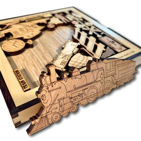 Wood Train Puzzle - Etsy