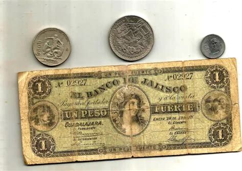 Monedas Y Billete De Revolucion Un Peso Muy Escaso En Venta En