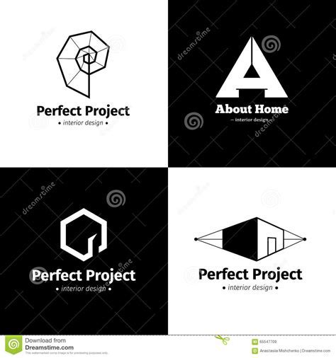 Modern interior design Logos