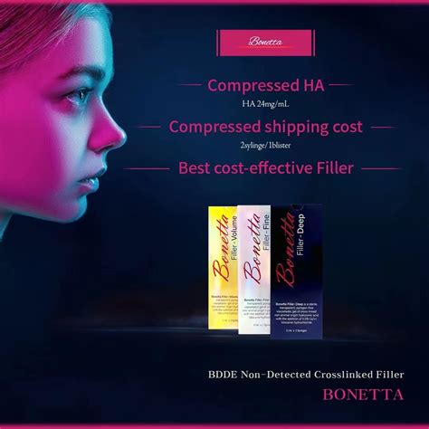 Cross Linked Hyaluronic Acid Injection Dermal Filler Gel Bonetta