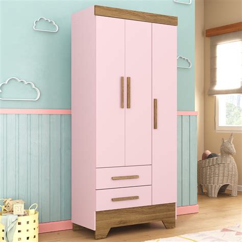 Guarda Roupa Infantil Rosa