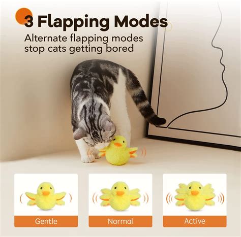 Potaroma Rechargeable Flapping Duck Fish Cat Toys With SilverVine