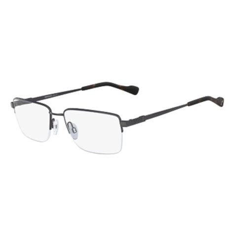 Flexon Men's Gunmetal Rectangular Eyeglass Frames AUTOFLEX10503355 ...