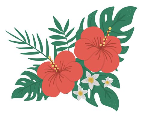 tropical flowers clip art 10