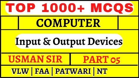 Top 1000 MCQS Computer Input Output Devices Part 05 JKSSB SSC