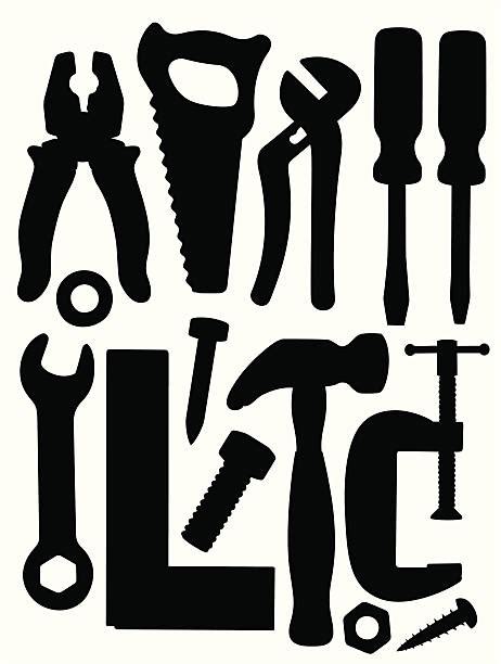 Nuts Bolts Silhouette Illustrations, Royalty-Free Vector Graphics ...