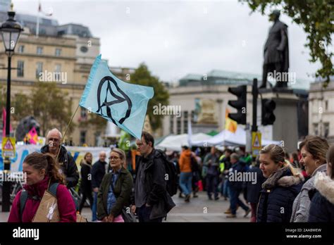 London England October Extinction Rebellion Protesters In