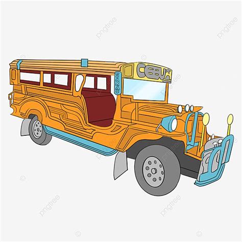 Jeepney Clipart Hd PNG, Yellow Jeepney Clip Art, Jeepney Clipart ...