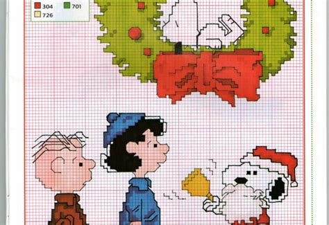 Charlie Brown Lucy E Snoopy Babbo Natale Schema Punto Croce Archives