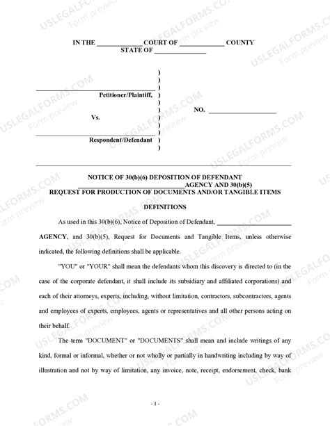 30 B 6 Deposition Sample For Non-party | US Legal Forms