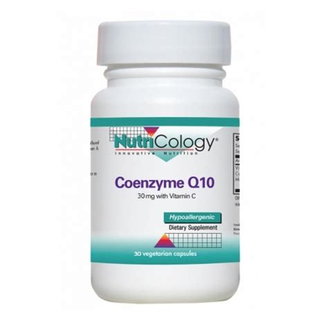 Coenzyme Q10 30mg 30 Veg Caps By Nutricology