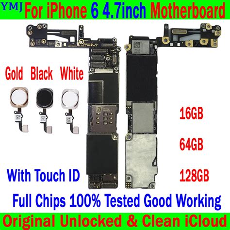 100 Original Unlocked For Iphone 6 4 7inch Motherboard With No Touch