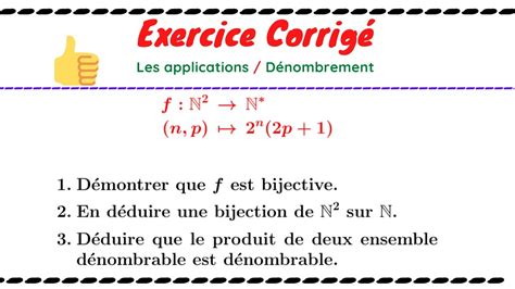 Montrons Que N Et N Sont Quipotents Et Le Produit De Deux Ensembles