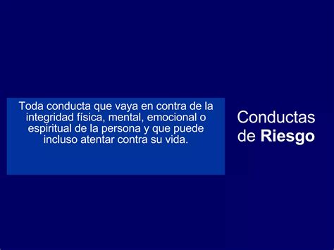 Conductas De Riesgo Y Factores De Protección Ppt