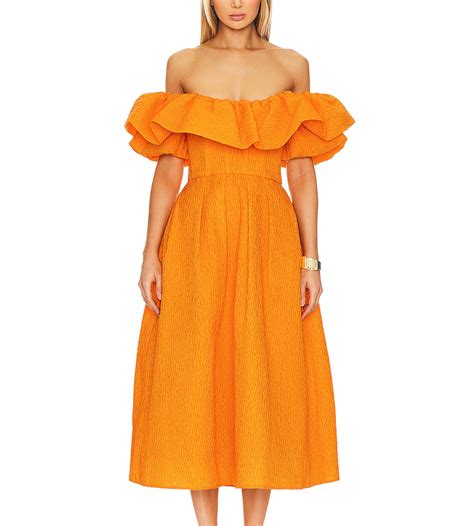 Buy Custom One-shoulder Dress With Ruffled Neckline Elegant Elegant