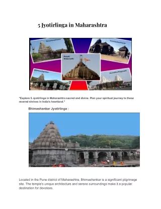 PPT Maharashtra Jyotirlinga Tours Top 5 Must Visit Temples