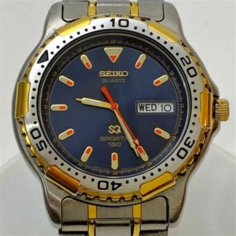 Seiko Quartz Sports 150 Watch Date Display Great Condition 7n43 6029