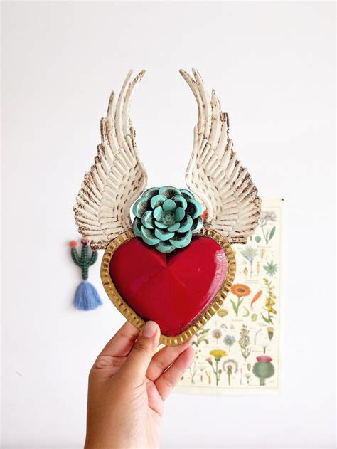 Mexican Heart Mexican Frida Khalo Milagro Milagritos Etsy M Xico